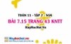 Bài 7.15 trang 43 Toán 11 tập 2 Kết nối tri thức